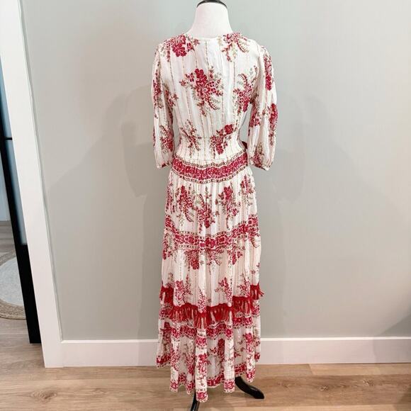 Anthropologie Bohemian Dress Size Small Boho Red Gold Long Maxi Me 2 Magic NWOT - Picture 6 of 15